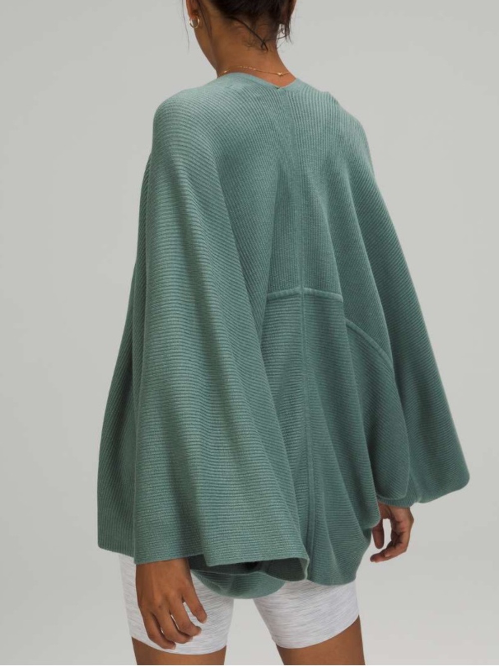 Lululemon Cashlu Knit Textured Wrap in Tidewater Teal - Size M/L